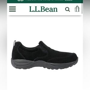 L. L. Bean women’s suede leather slip on shoes loafers size 9.5.